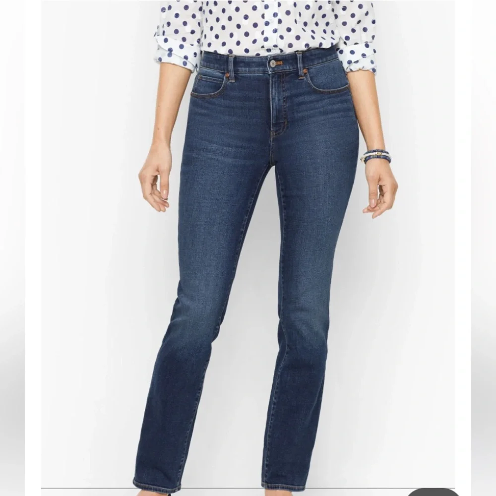 Talbots Flawless Five-Pocket Straight Jeans - Picture 1 of 11